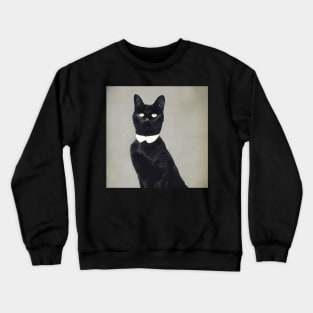 Dignified Black Cat Butler Photograph Crewneck Sweatshirt